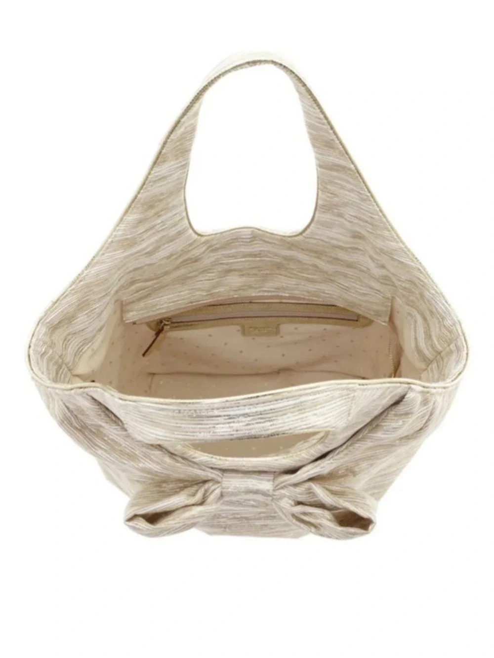Kate Spade New York Starlight LARGE TATE Gold Metallic shimmer $495 RETAIL RARE